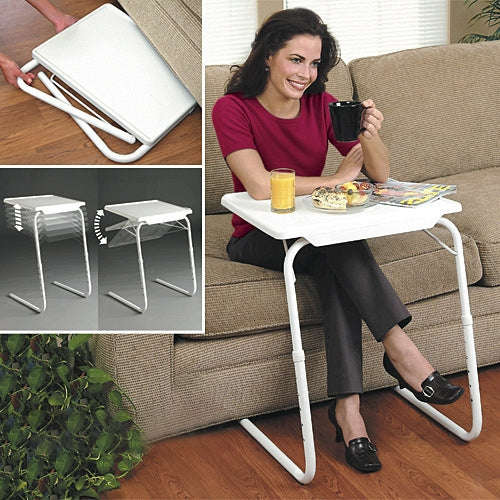 Plastic Pad Steel Tube Bracket Liftable Foldable Portable Multi-purpose Laptop Table, Adjustable ...