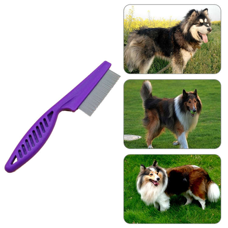 5 PCS Pet Cats Dogs Supplies Combs Fine Toothed Stainless Steel Needle Fleas Removal Combs, Lengt...
