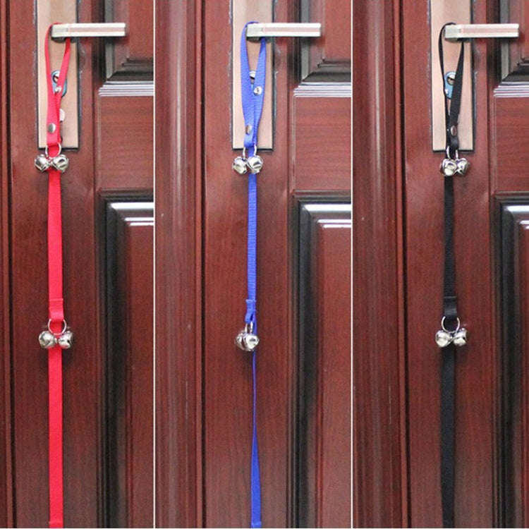 Pet Dog Training Bell Nylon Rope Traction Rope Doorbell Leash Dog Anti-lost Bell with 7 Bells (Bl...