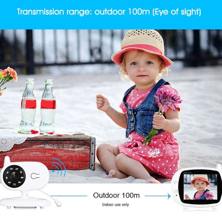 BM-850 3.5 inch LCD 2.4GHz Wireless Surveillance Camera Baby Monitor with 8-IR LED Night Vision, ...