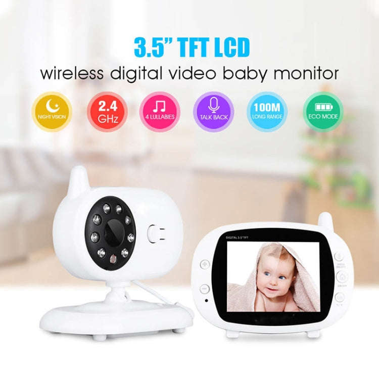 BM-850 3.5 inch LCD 2.4GHz Wireless Surveillance Camera Baby Monitor with 8-IR LED Night Vision, ...