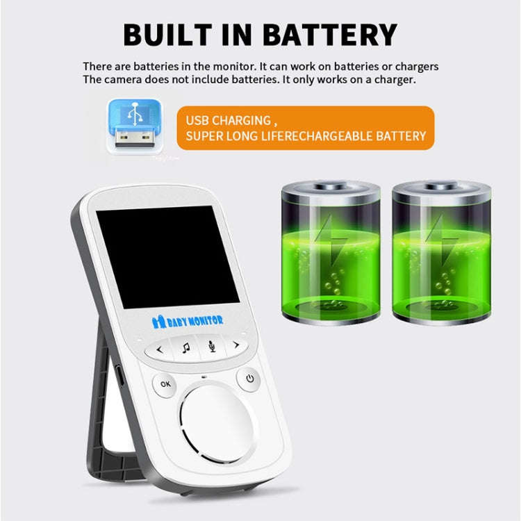 VB605 2.4 inch LCD 2.4GHz Wireless Surveillance Camera Baby Monitor, Support Two Way Talk Back, N...