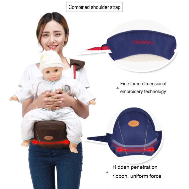 Ergonomic Baby Carrier with Hip Seat for Baby with Reflective Strip for 0-3 Years Old(Dark Blue)