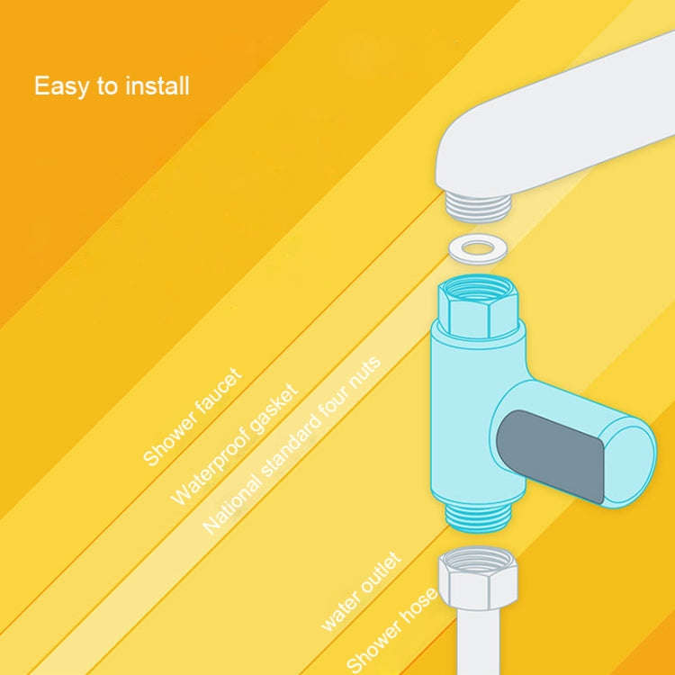 BD-LS-01 Baby Showering 360 Degree Rotatable LED Display Passive Water Thermometer (Plating)