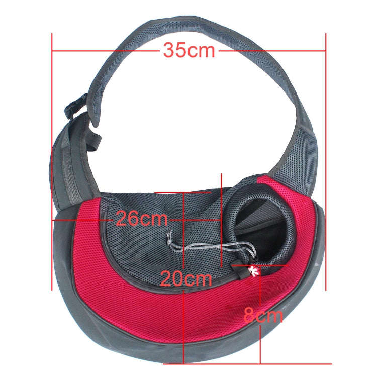 Dog and Cat Sling Carrier Hands Free Reversible Pet Papoose Bag, SizeSmall(Magenta)