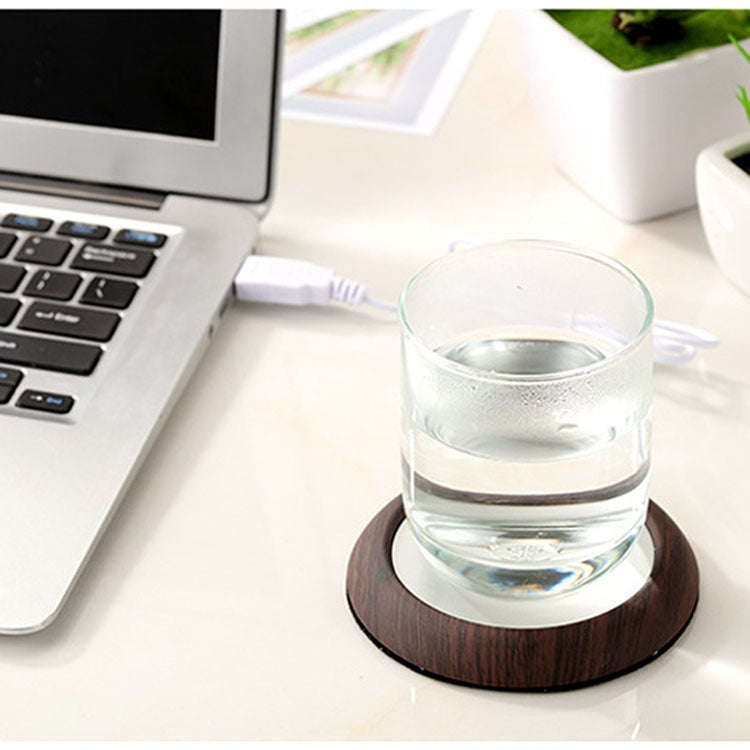 Wood Grain Marble Design USB Desktop Mug Cup Warmer Tea Coffee Drinks Heating Mat Pad, Random Col...