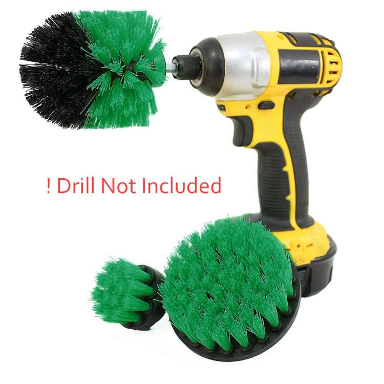 3 PCS Bathroom Kitchen Cleaning Brushes Kit for Electric Drill(Green)