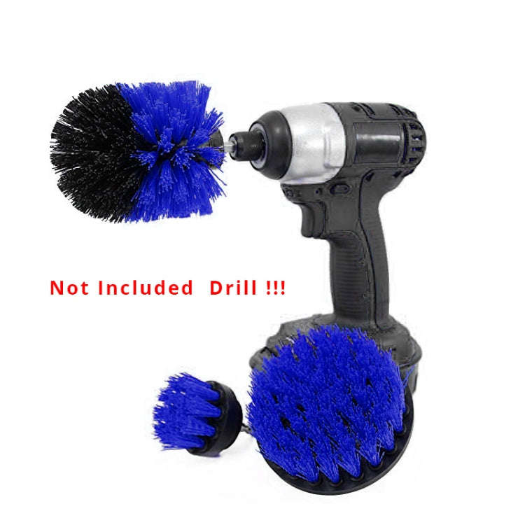 3 PCS Bathroom Kitchen Cleaning Brushes Kit for Electric Drill(Blue)