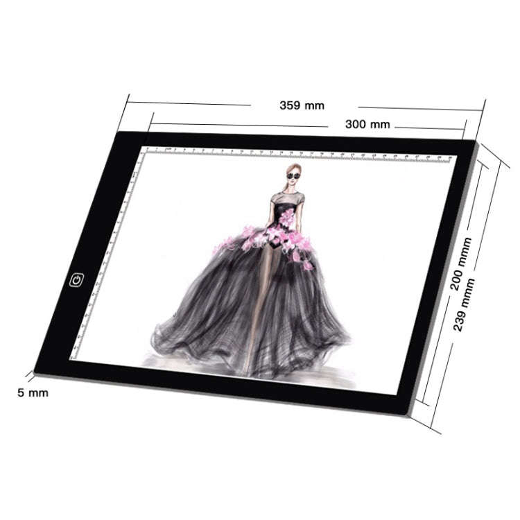 A4 Size LED Three Level of Brightness Dimmable Acrylic Copy Boards for Anime Sketch Drawing Sketc...