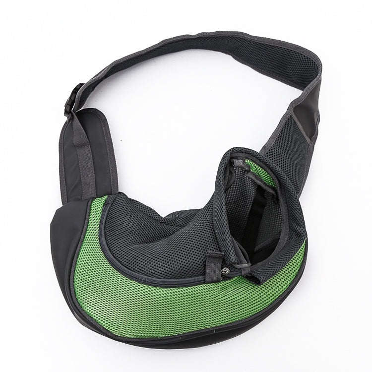 Dog and Cat Sling Carrier Hands Free Reversible Pet Papoose Bag, SizeLarge(Green)