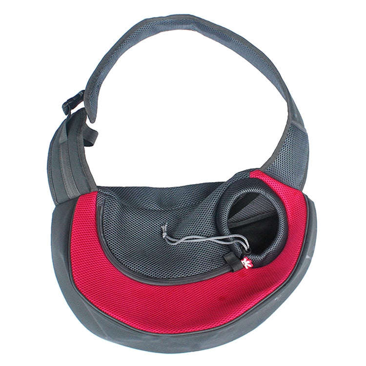 Dog and Cat Sling Carrier Hands Free Reversible Pet Papoose Bag, SizeLarge(Red)