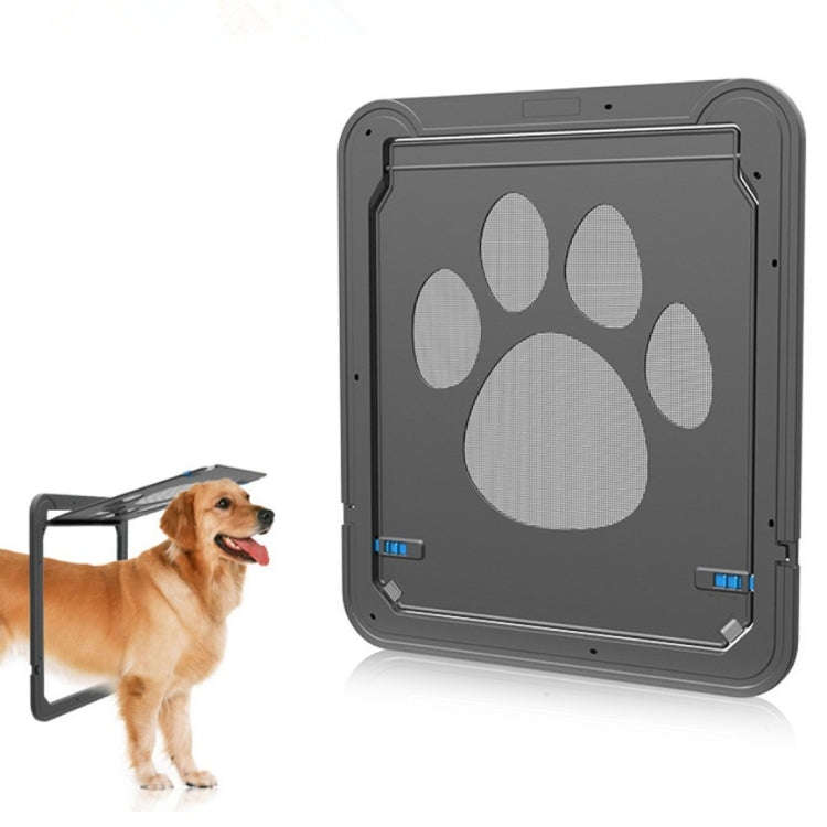 Pet Footprint Pattern Dog Auto Lock / Lockable Gate Cat Safe Flap Window Pet Screen Door, Size: 4...