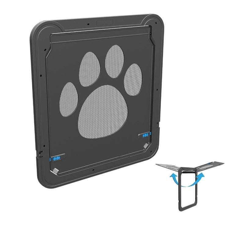 Pet Footprint Pattern Dog Auto Lock / Lockable Gate Cat Safe Flap Window Pet Screen Door, Size: 4...