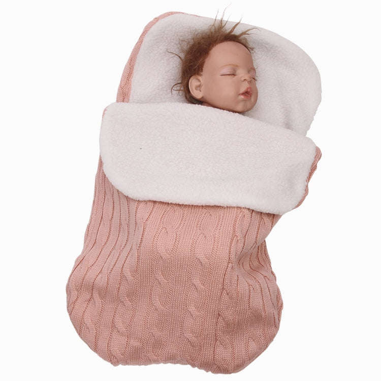 Thick Baby Swaddle Wrap Knit Envelope Sleeping Bag Newborn Infant Warm Bands Indoor Infant Stroll...