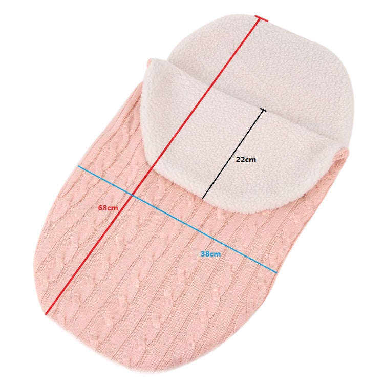 Thick Baby Swaddle Wrap Knit Envelope Sleeping Bag Newborn Infant Warm Bands Indoor Infant Stroll...