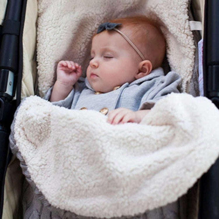 Thick Baby Swaddle Wrap Knit Envelope Sleeping Bag Newborn Infant Warm Bands Indoor Infant Stroll...
