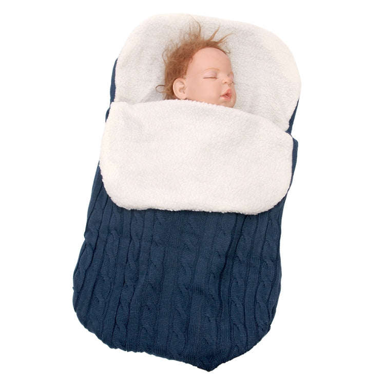 Thick Baby Swaddle Wrap Knit Envelope Sleeping Bag Newborn Infant Warm Bands Indoor Infant Stroll...