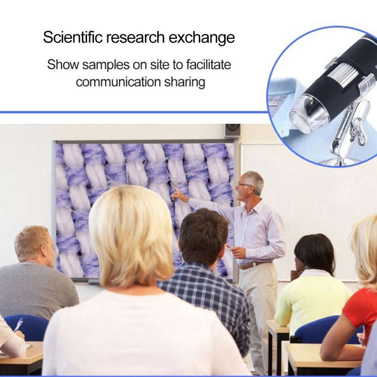 USB Magnifier HD 0.3MP Image Sensor 2560x1920P USB Digital Microscope with 8 LED & Professional S...