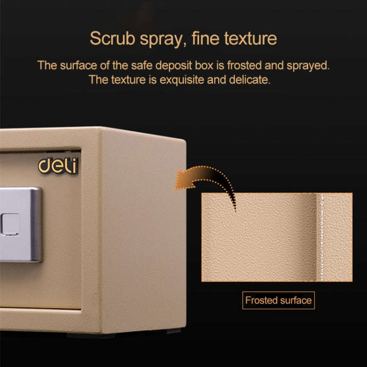 Deli Home Office Hotel Mini Electronic Security Lock Box Wall Cabinet Safety Box(Black)