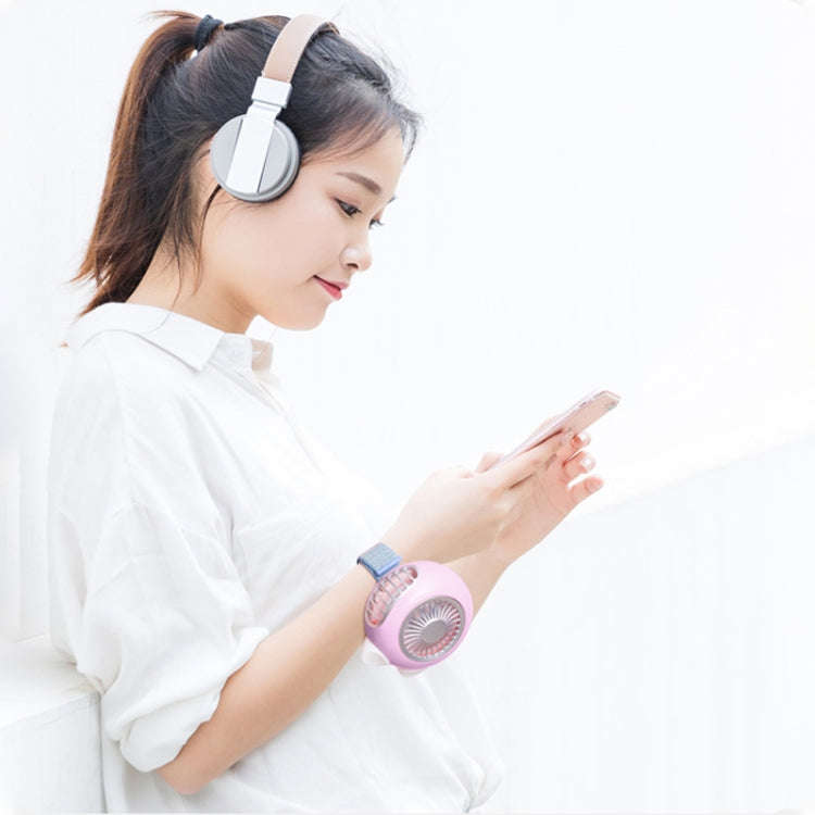 LORDNINO SBF003 3W USB Charging Portable Electric Fan with Magnetic Wristband, 3 Speed Control (P...
