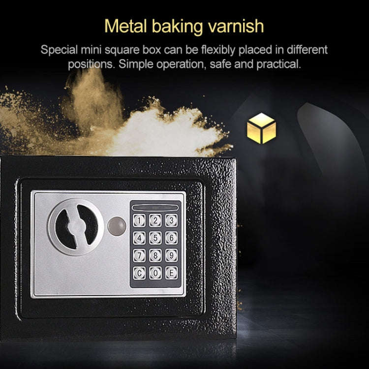 17E Home Mini Electronic Security Lock Box Wall Cabinet Safety Box with Coin-operated Function(Ob...