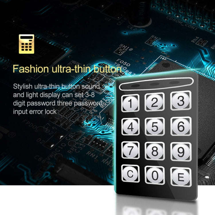 17E Home Mini Electronic Security Lock Box Wall Cabinet Safety Box with Coin-operated Function(Ob...