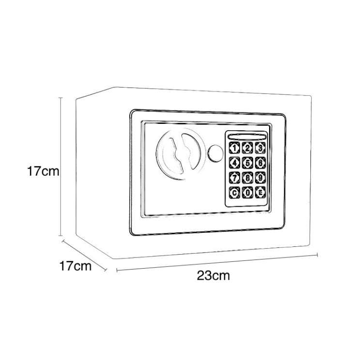 17E Home Mini Electronic Security Lock Box Wall Cabinet Safety Box with Coin-operated Function(Ob...