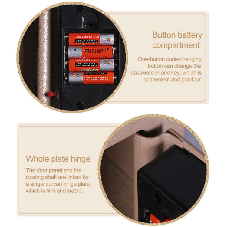 17E Home Mini Electronic Security Lock Box Wall Cabinet Safety Box with Coin-operated Function(Ob...