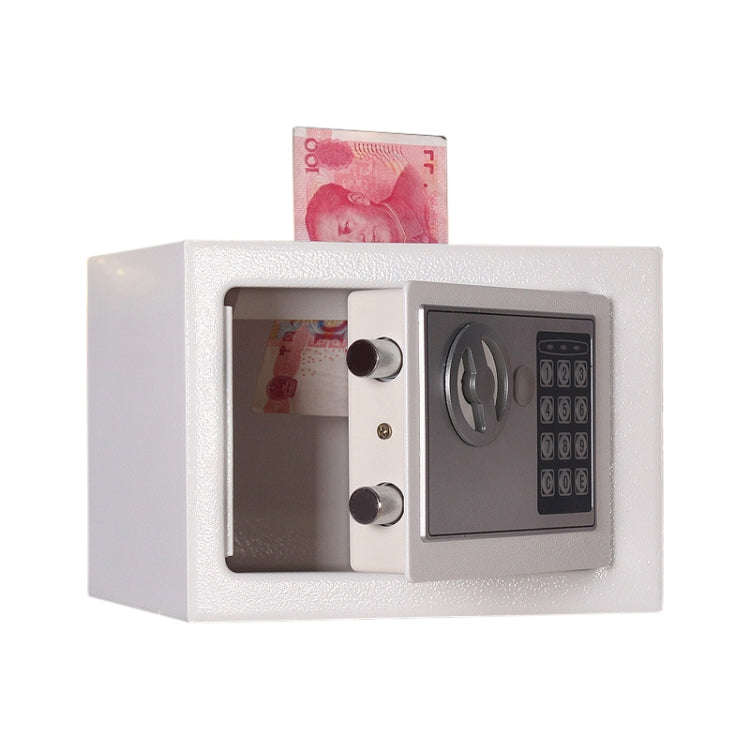 17E Home Mini Electronic Security Lock Box Wall Cabinet Safety Box with Coin-operated Function(Wh...