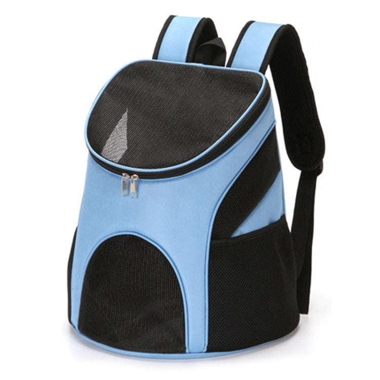 Portable Folding Nylon Breathable Pet Carrier Backpack, Size: 45 x 36 x 31cm(Blue)