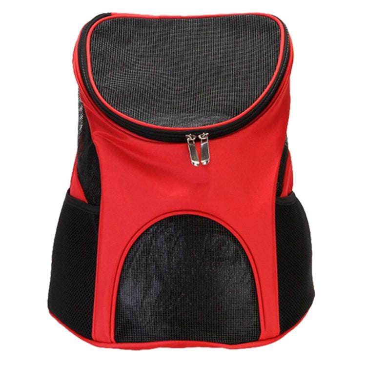 Portable Folding Nylon Breathable Pet Carrier Backpack, Size: 45 x 36 x 31cm(Red)
