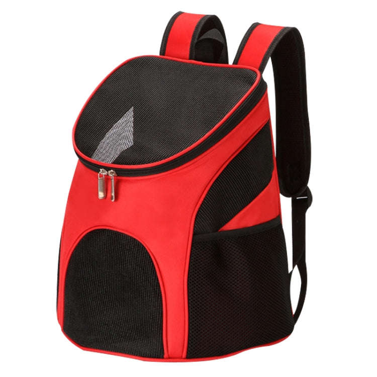 Portable Folding Nylon Breathable Pet Carrier Backpack, Size: 45 x 36 x 31cm(Red)