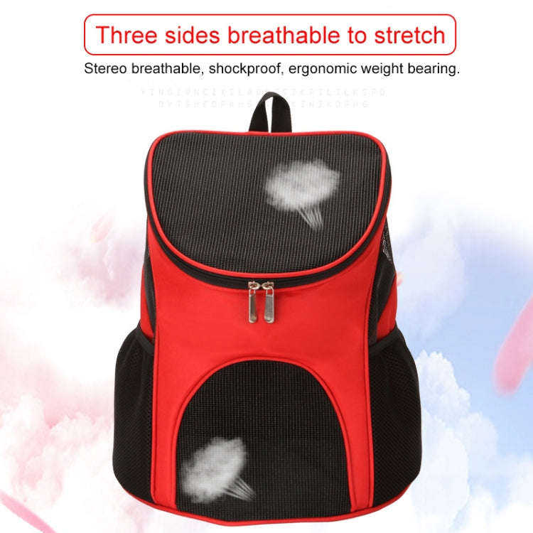 Portable Folding Nylon Breathable Pet Carrier Backpack, Size: 45 x 36 x 31cm(Red)