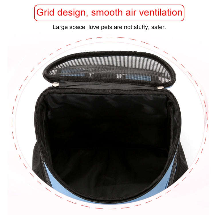 Portable Folding Nylon Breathable Pet Carrier Backpack, Size: 33 x 30 x 24cm (Black)