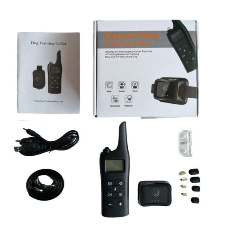 885-2 Rechargeable Training Dogs Stop Barkin Remote Control with 2 Collar Receivers, Support Elec...