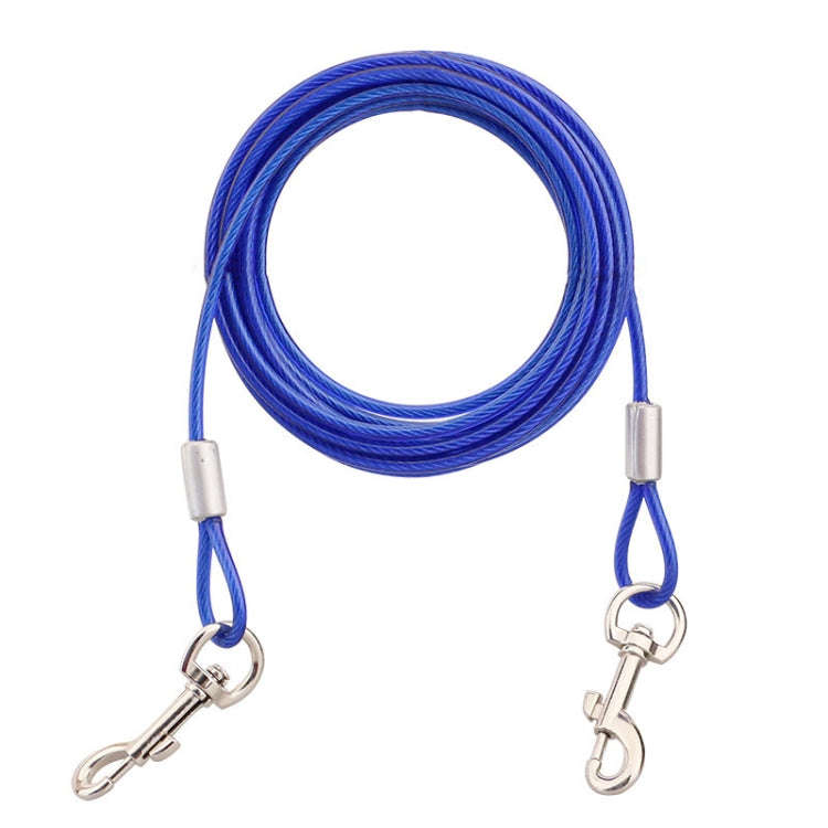 Double-end Steel Wire Rope Pet Dogs 2 in 1 Traction Rope Pet Walking Leads With Handle, Length: 5...