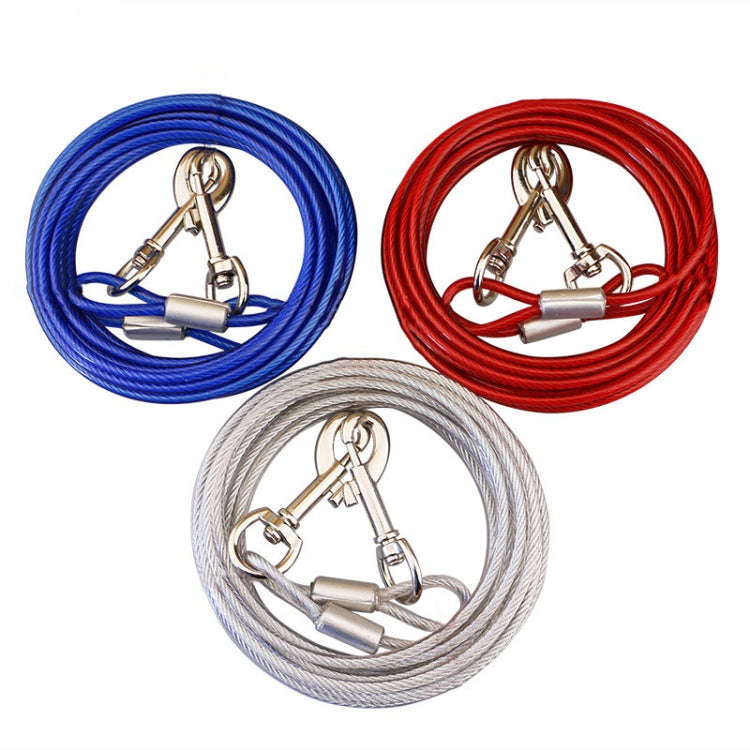Double-end Steel Wire Rope Pet Dogs 2 in 1 Traction Rope Pet Walking Leads With Handle, Length: 5...