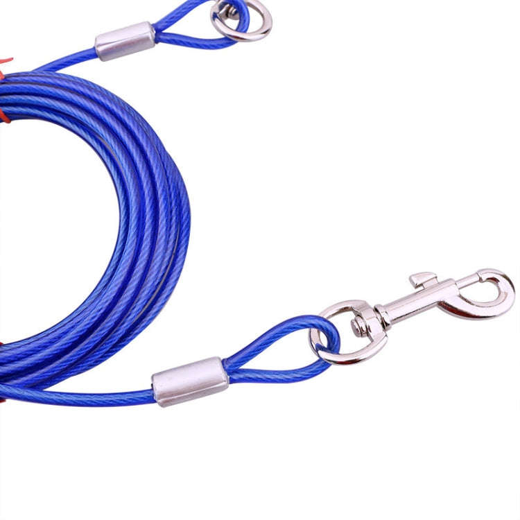 Double-end Steel Wire Rope Pet Dogs 2 in 1 Traction Rope Pet Walking Leads With Handle, Length: 5...