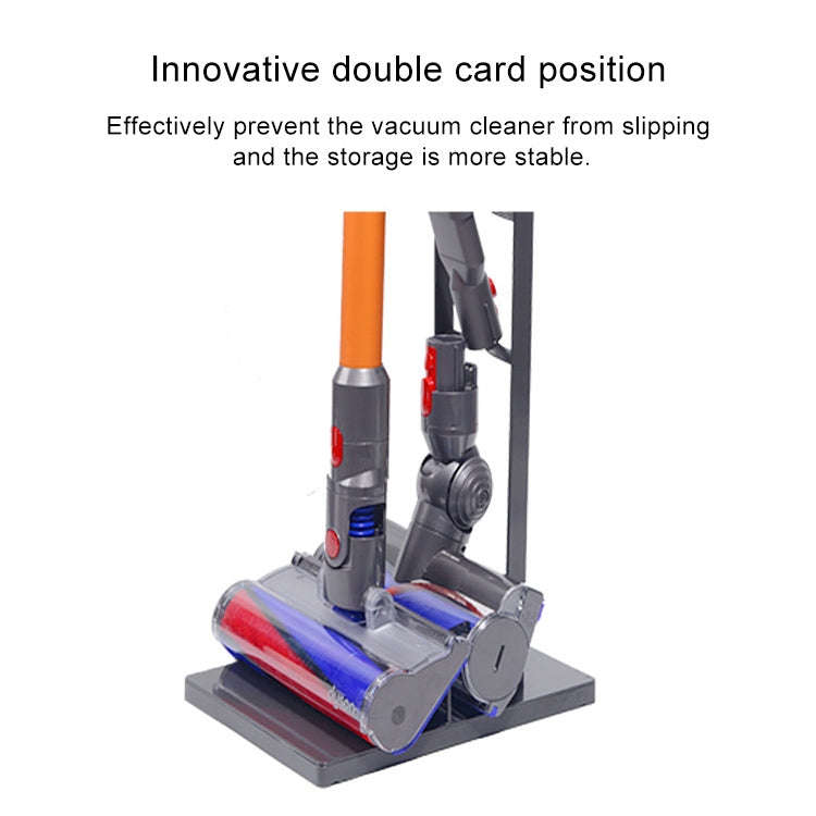 Home Vacuum Cleaner Hanger Storage Rack Free Punching for Dyson V6 V7 V8 V10(Black)