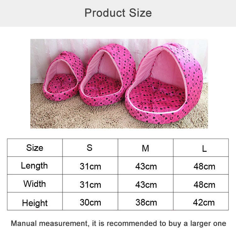 Small Pet Dogs Cats House Creative Yurt Shape Dog House, Size: L, 42*48*48cm(Pink)