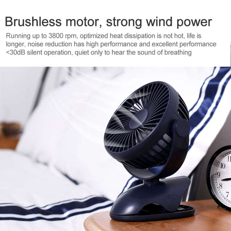OCUBE D603 4W USB Charging Portable Desktop Fan Clip Fan,  with 4 Speed Control (Pink)