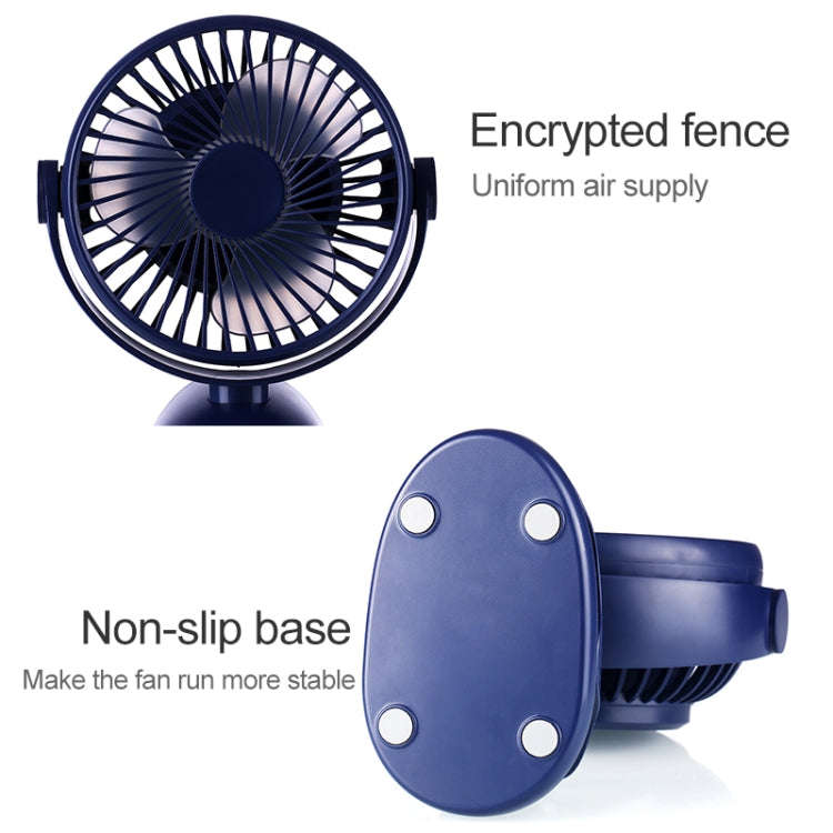 OCUBE D603 4W USB Charging Portable Desktop Fan Clip Fan,  with 4 Speed Control (Pink)