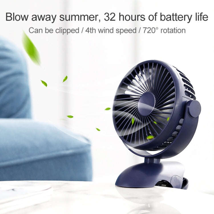 OCUBE D603 4W USB Charging Portable Desktop Fan Clip Fan,  with 4 Speed Control (Pink)