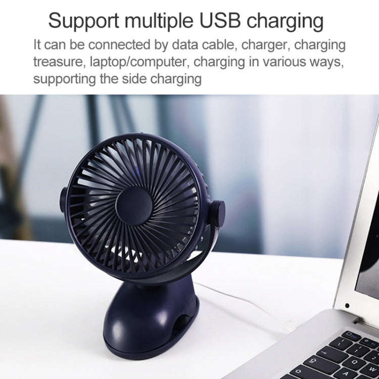 OCUBE D603 4W USB Charging Portable Desktop Fan Clip Fan,  with 4 Speed Control (Pink)