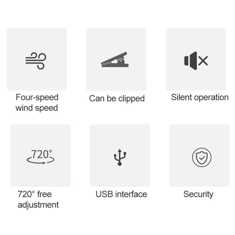 OCUBE D603 4W USB Charging Portable Desktop Fan Clip Fan,  with 4 Speed Control (Green)
