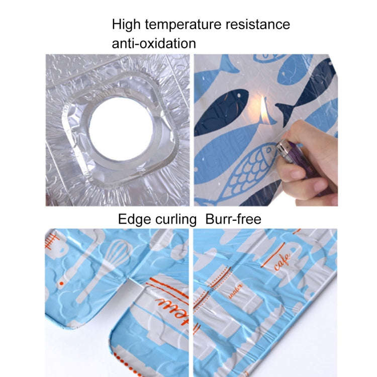 2 PCS Gas Stove Protectors Foil Heat-resistant Anti-Fouling Liner Cleaning Kitchen Tools Mat(Silver)