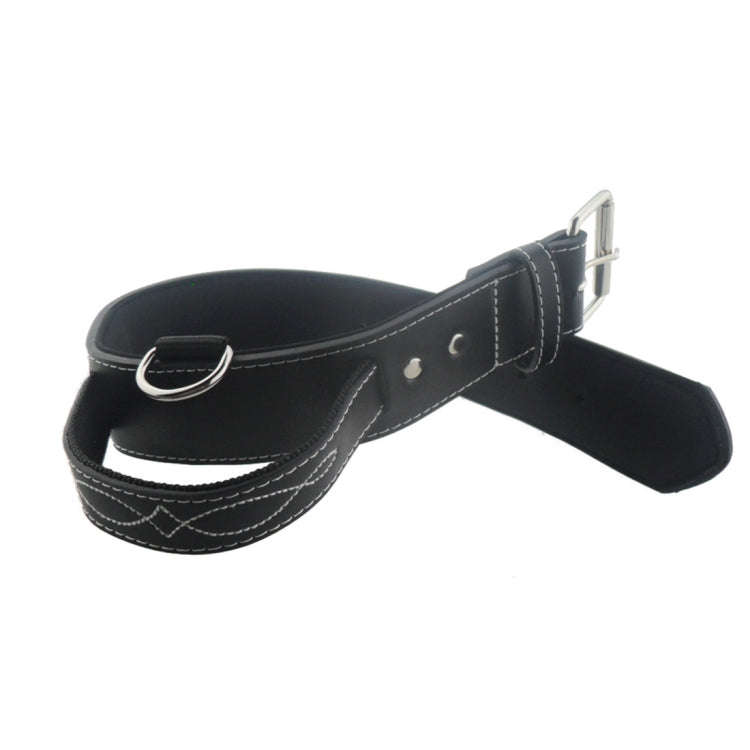 Leather Pet Dog Collar Pet Products for Big Pet, Size: 4.5*58.5cm(Black)