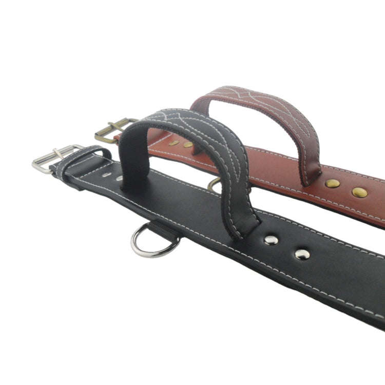 Leather Pet Dog Collar Pet Products for Big Pet, Size: 4.5*58.5cm(Black)