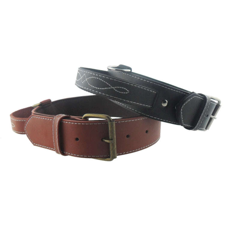 Leather Pet Dog Collar Pet Products for Big Pet, Size: 4.5*58.5cm(Black)