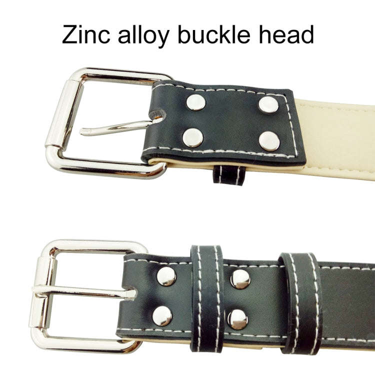 Leather Pet Dog Collar Pet Products Big Dog Collar, Size: L, 2.5 * 51cm(Black)